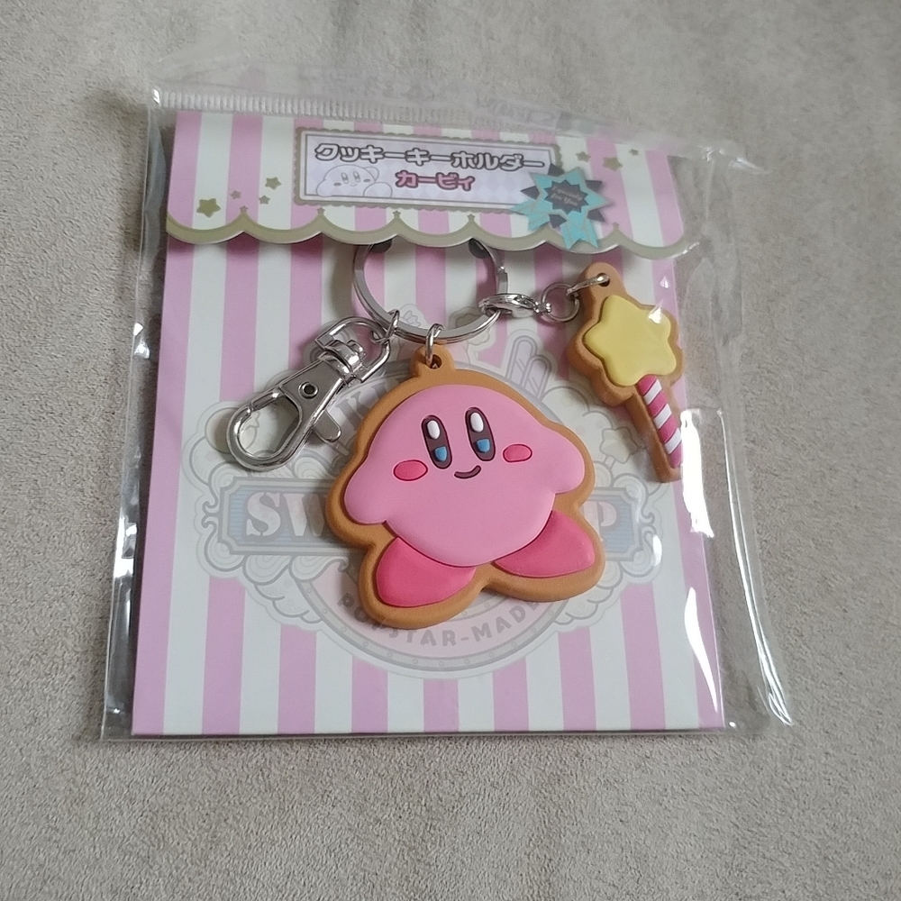 Kirby & Star Rod sugar cookie keychain